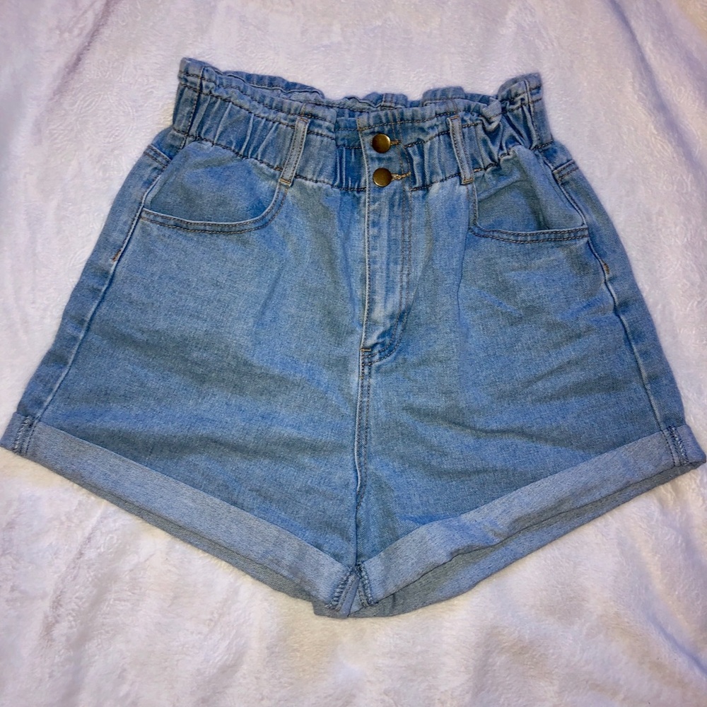 Forever 21 Light Wash High Waisted Shorts